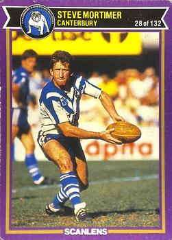 1987 Scanlens Rugby League #28 Steve Mortimer Front